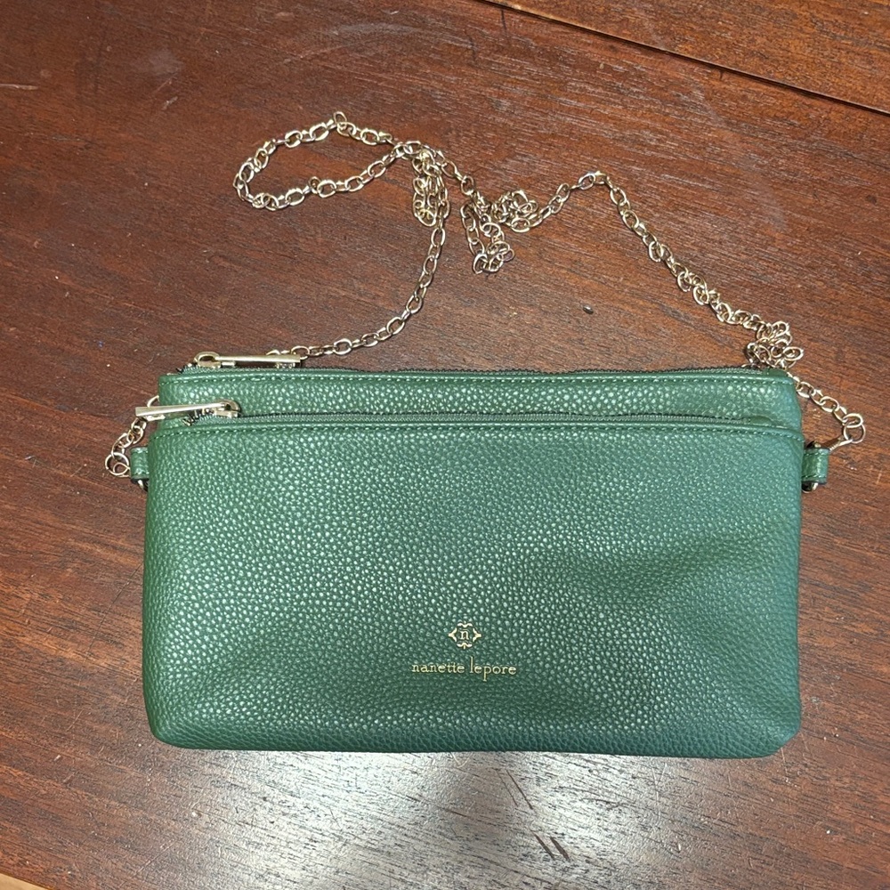 Nanette Lepore Forest Green Crossbody Bag